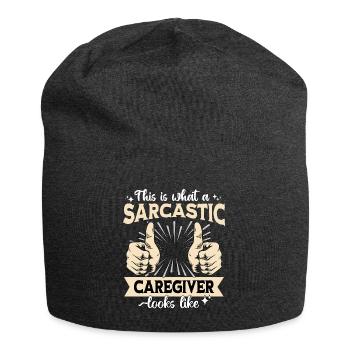 Sarkastischer Betreuer Sarkasmus - Jersey-Beanie - Anthrazit - Vorne