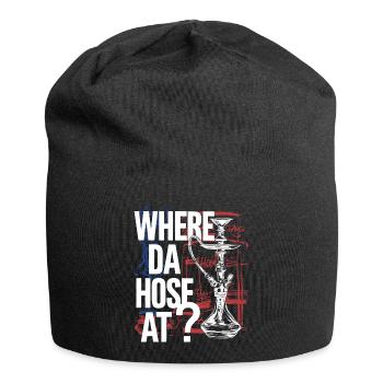 Lustiger Shisha-Look für Fans - Jersey-Beanie - Schwarz - Vorne