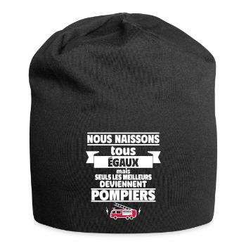 tous les hommes pompiers - Bonnet en jersey - noir - Devant