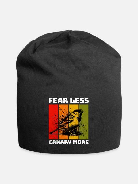 Canary Kanarienvogel - Jersey-Beanie - Schwarz