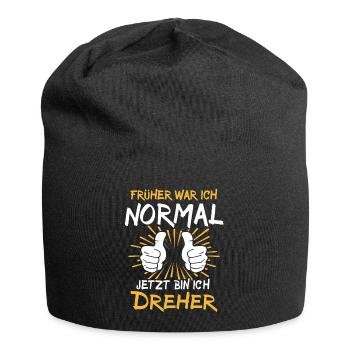 Dreher Spruch - Jersey-Beanie - Schwarz - Vorne