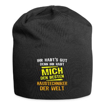 Cadeau de technicien de maison - Bonnet en jersey - noir - Devant