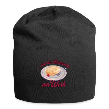Oma Kuchen Backen Frankfurter Kranz Küche - Jersey-Beanie - Schwarz - Vorne