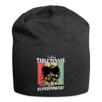 Drôle de dicton de tennis de table - Bonnet en jersey - noir - Devant