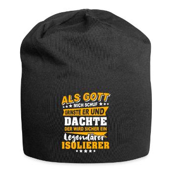Isolierer Sprüche - Jersey-Beanie - Schwarz - Vorne