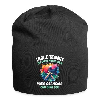 Drôle de dicton de tennis de table - Bonnet en jersey - noir - Devant