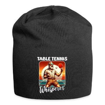 Table Tennis Sprüche - Jersey-Beanie - Schwarz - Vorne