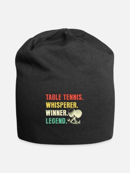 Table Tennis Flüsterer Table Tennis Legende - Jersey-Beanie - Schwarz