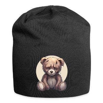 Sad Teddy Bear - Jersey Beanie - black - Front