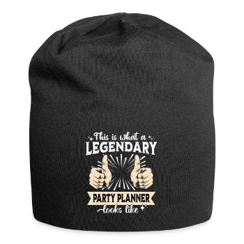 Organisateur de fêtes légendaire - Bonnet en jersey - noir - Devant