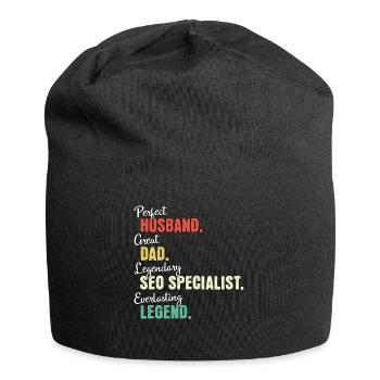 SEO Manager Papa - Jersey-Beanie - Schwarz - Vorne