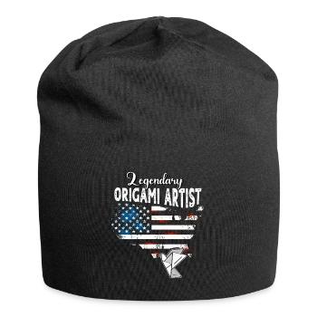 Origami US - Jersey Beanie - black - Front
