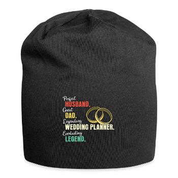 Organisateur de mariage papa - Bonnet en jersey - noir - Devant
