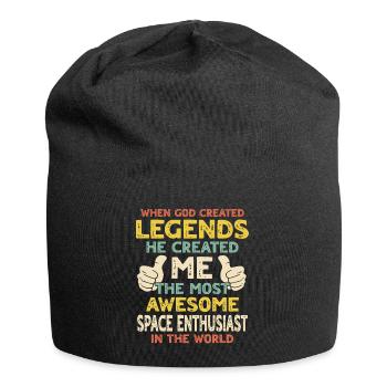 Weltraum Enthusiast - Jersey-Beanie - Schwarz - Vorne