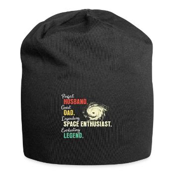 wWeltraum Enthusiast Papa - Jersey-Beanie - Schwarz - Vorne