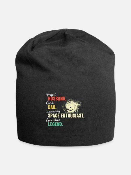 wWeltraum Enthusiast Papa - Jersey-Beanie - Schwarz