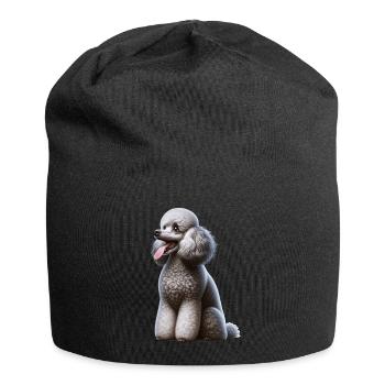 Caniche de pudel - Bonnet en jersey - noir - Devant
