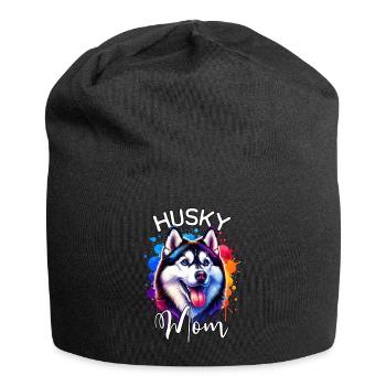 Schlittenhund Mama Husky - Jersey-Beanie - Schwarz - Vorne