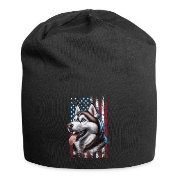 Husky US Chien de traîneau - Bonnet en jersey - noir - Devant