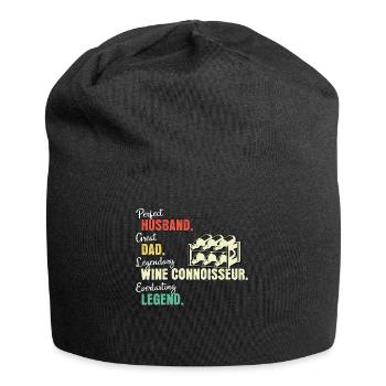 Wine connoisseur dad - Jersey Beanie - black - Front