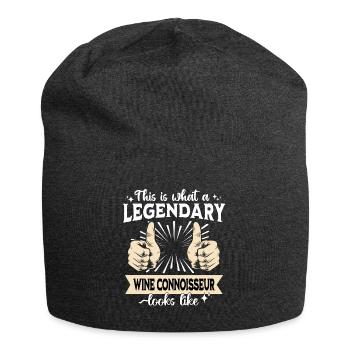 Legendary wine connoisseur - Jersey Beanie - charcoal grey - Front