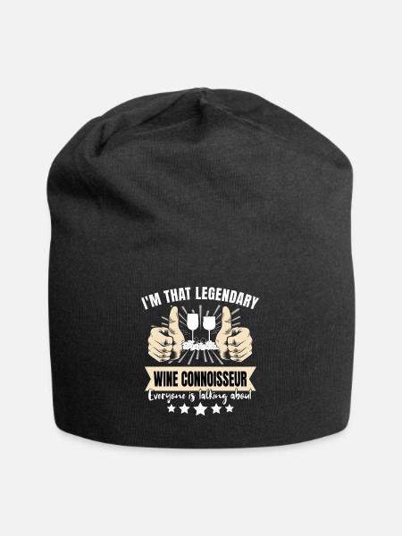 Legendärer Weinkenner - Jersey-Beanie - Schwarz