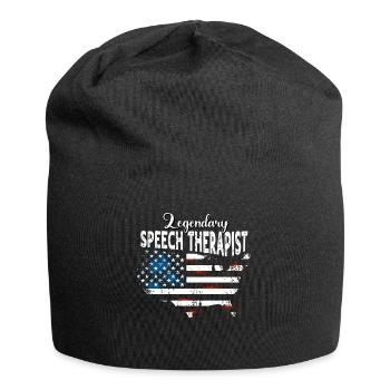 Sprachtherapeut US - Jersey-Beanie - Schwarz - Vorne