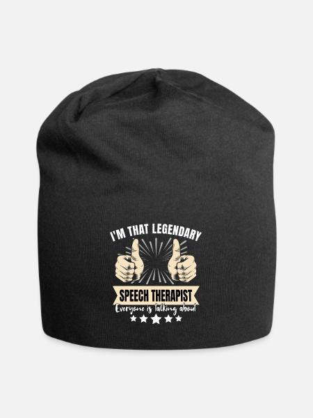 Legendärer Sprachtherapeut - Jersey-Beanie - Schwarz