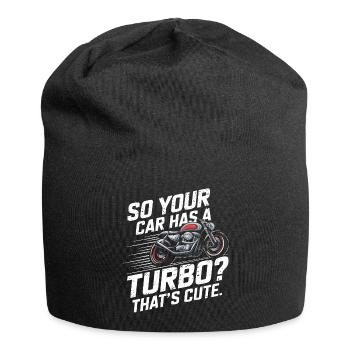 Fun racing design for motorcycle fans - Jersey Beanie - black - Front