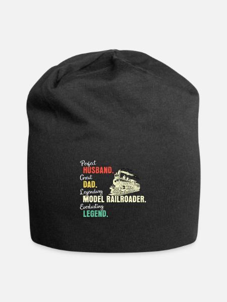 Modelleisenbahner Papa - Jersey-Beanie - Schwarz