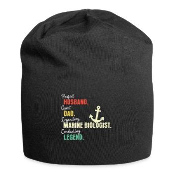 Marine biologist dad - Jersey Beanie - black - Front