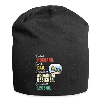 Papa concepteur d’aquarium - Bonnet en jersey - noir - Devant