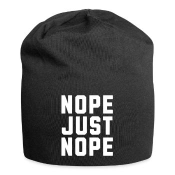 Nope just Nope - Jersey Beanie - black - Front