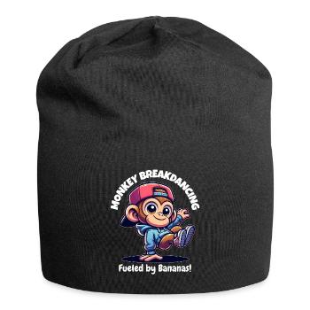 Affen-Breakdancer - Jersey-Beanie - Schwarz - Vorne