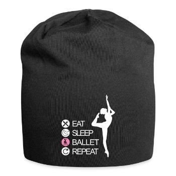 EAT SLEEP BALLET REPEAT Dance Ballettänzer Tänzer - Jersey-Beanie - Schwarz - Vorne