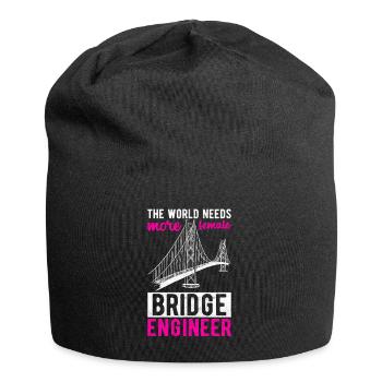 Bridge Engineer Bridge Construction - Jersey Beanie - black - Front