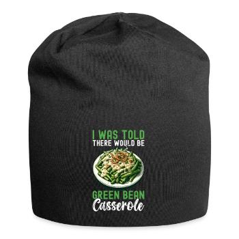 Casserole de haricots verts - Bonnet en jersey - noir - Devant
