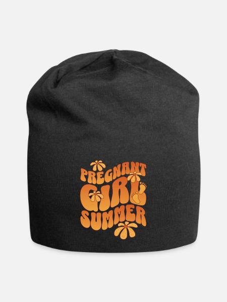 Pregnant Girl Summer - Jersey-Beanie - Schwarz