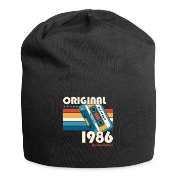 40ème anniversaire cadeau mari cassette avril 1986 - Bonnet en jersey - noir - Devant
