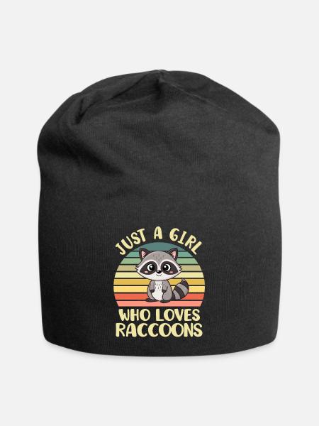 Waschbär - Jersey-Beanie - Schwarz
