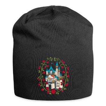 Dornröschen Schloss Märchen - Jersey-Beanie - Schwarz - Vorne