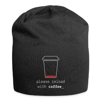 Aufladen mit Kaffee – Low Battery & Coffee - Jersey-Beanie - Schwarz - Vorne