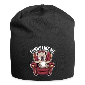 Niedliche Hyäne Comicfigur - Jersey-Beanie - Schwarz - Vorne