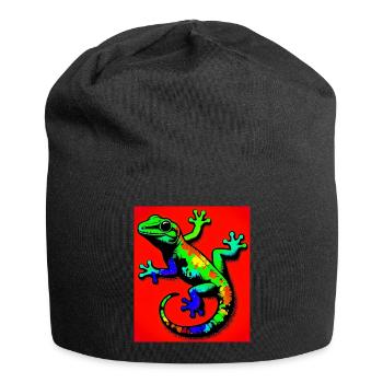 Gecko - Jersey-Beanie - Schwarz - Vorne
