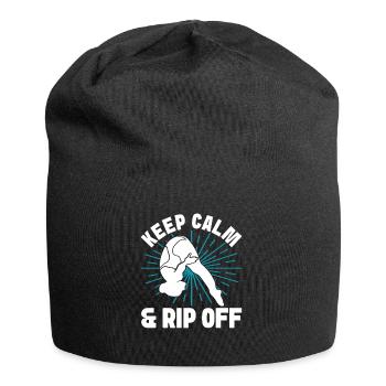 Kunstspringen Turmspringer Sprungbrett - Jersey-Beanie - Schwarz - Vorne