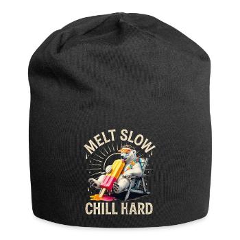 Schmelz langsam Chill Harter Bär - Jersey-Beanie - Schwarz - Vorne