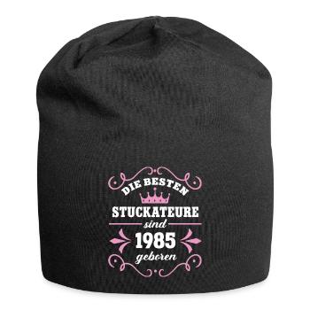 Plasterer Birthday 1985 Year of Plastering - Jersey Beanie - black - Front