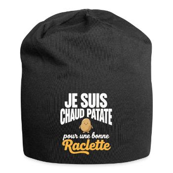 Chaud Patate pour Raclette Expression Humour - Bonnet en jersey - noir - Devant