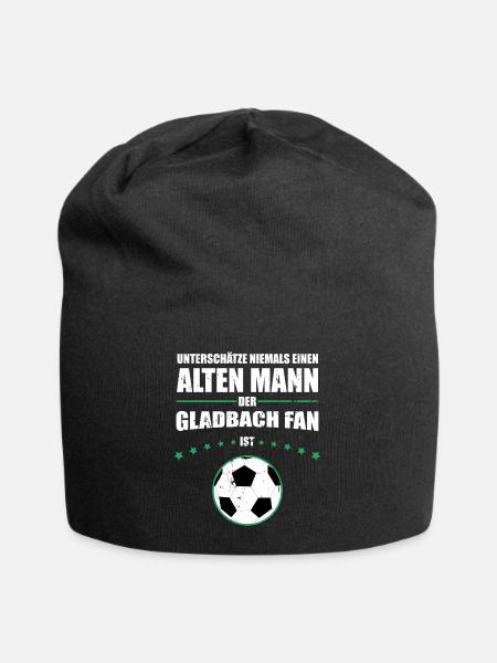 Mönchengladbach Geschenk Hooligan Ultras Retro - Jersey-Beanie - Schwarz