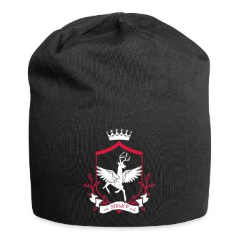 Geflügeltes Reh – edles Wappentier Wald - Jersey-Beanie - Schwarz - Vorne
